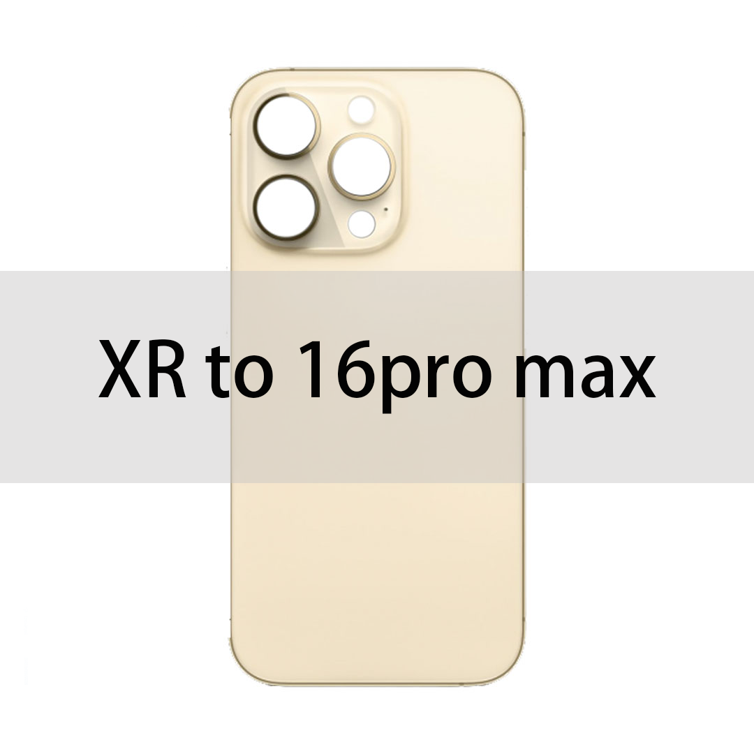 iPhone XR Back Glass Converter to 15 Pro / 16 Pro Gold