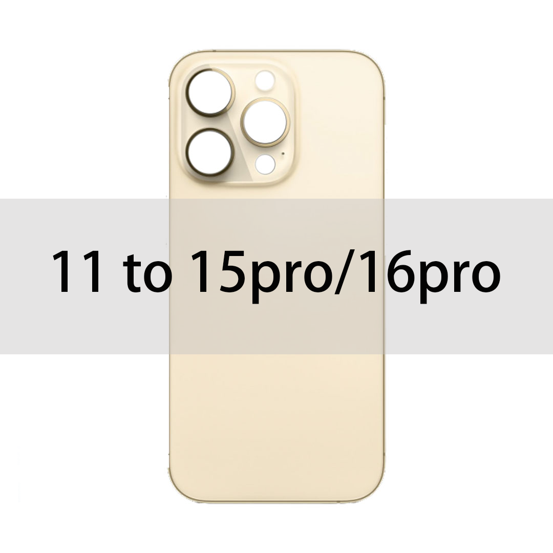 iPhone 11 Back Glass Converter to 15 Pro / 16 Pro Gold