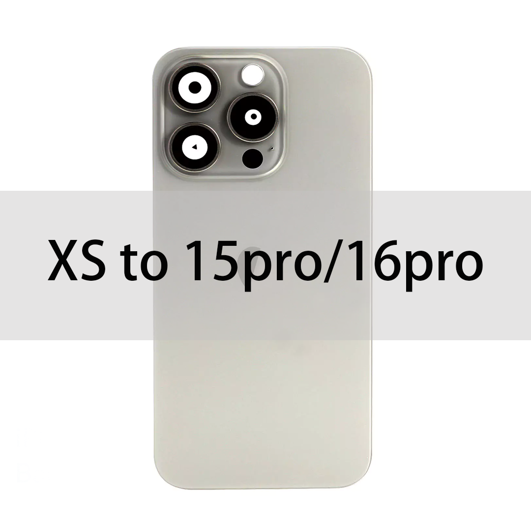 iPhone Xs Back Glass Converter to 15 Pro / 16 Pro Titanium