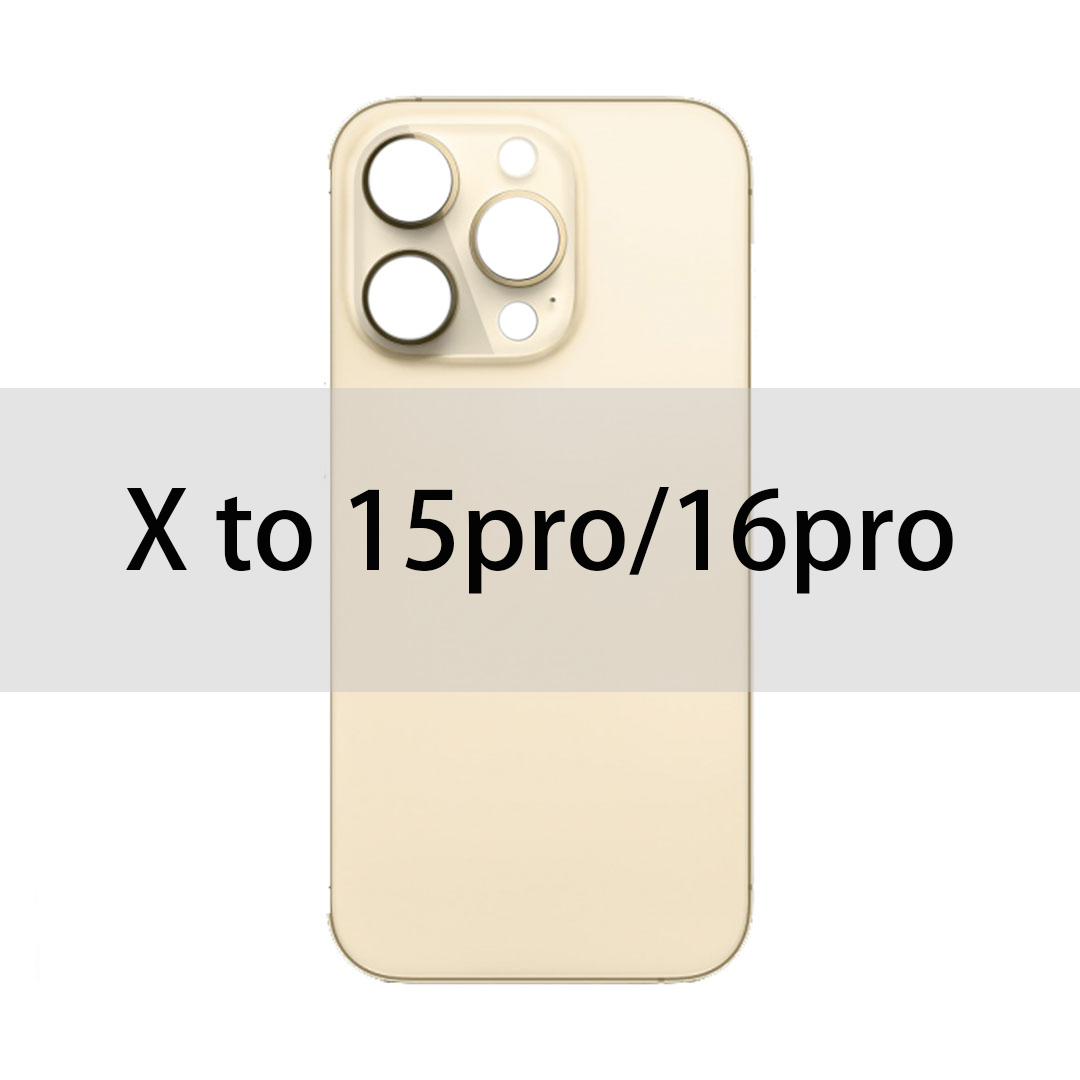 iPhone X Back Glass Converter to 15 Pro / 16 Pro Gold