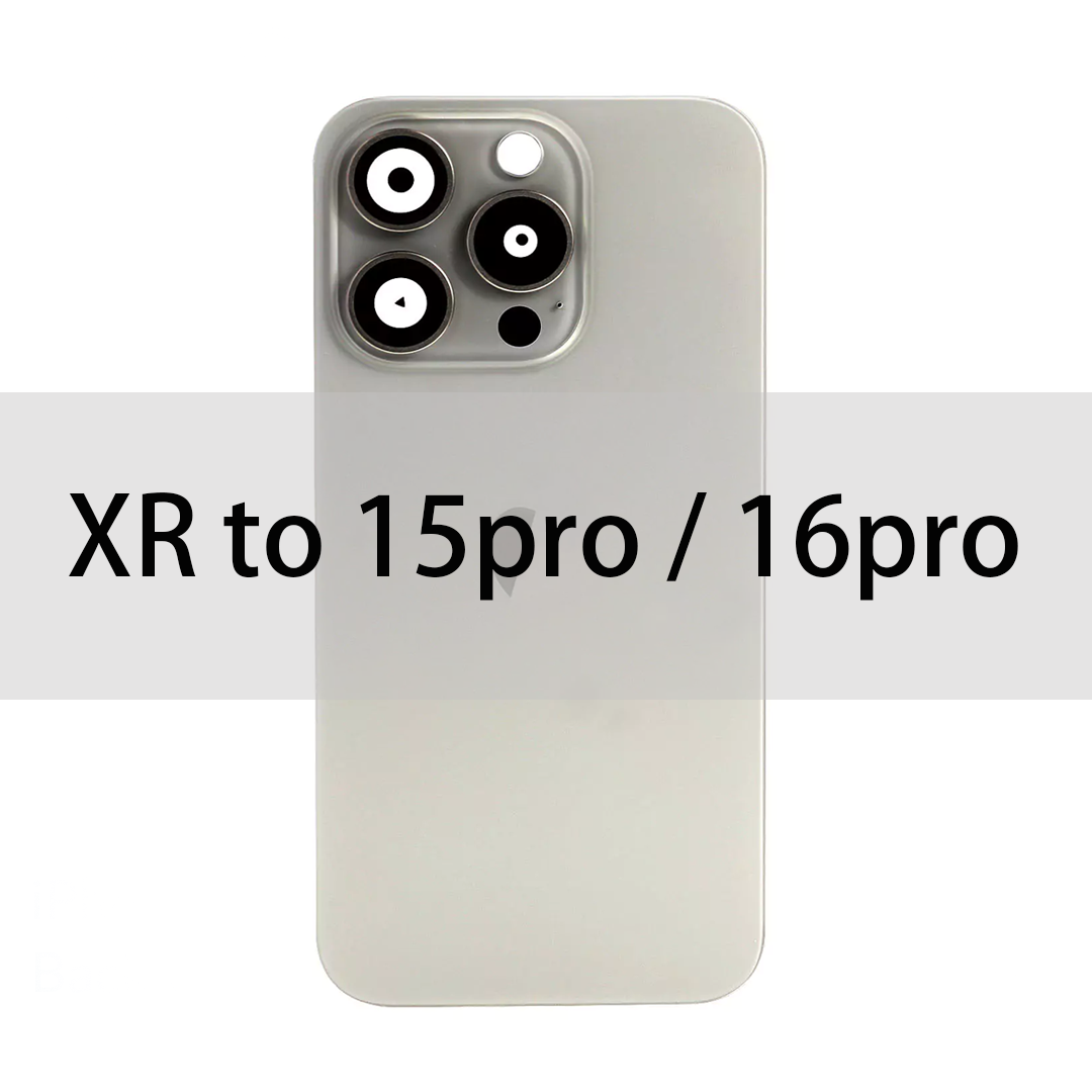 iPhone XR Back Glass Converter to 15 Pro / 16 Pro Titanium