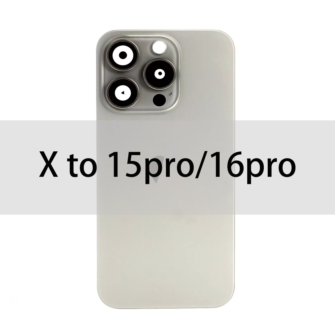 iPhone X Back Glass Converter to 15 Pro / 16 Pro Titanium
