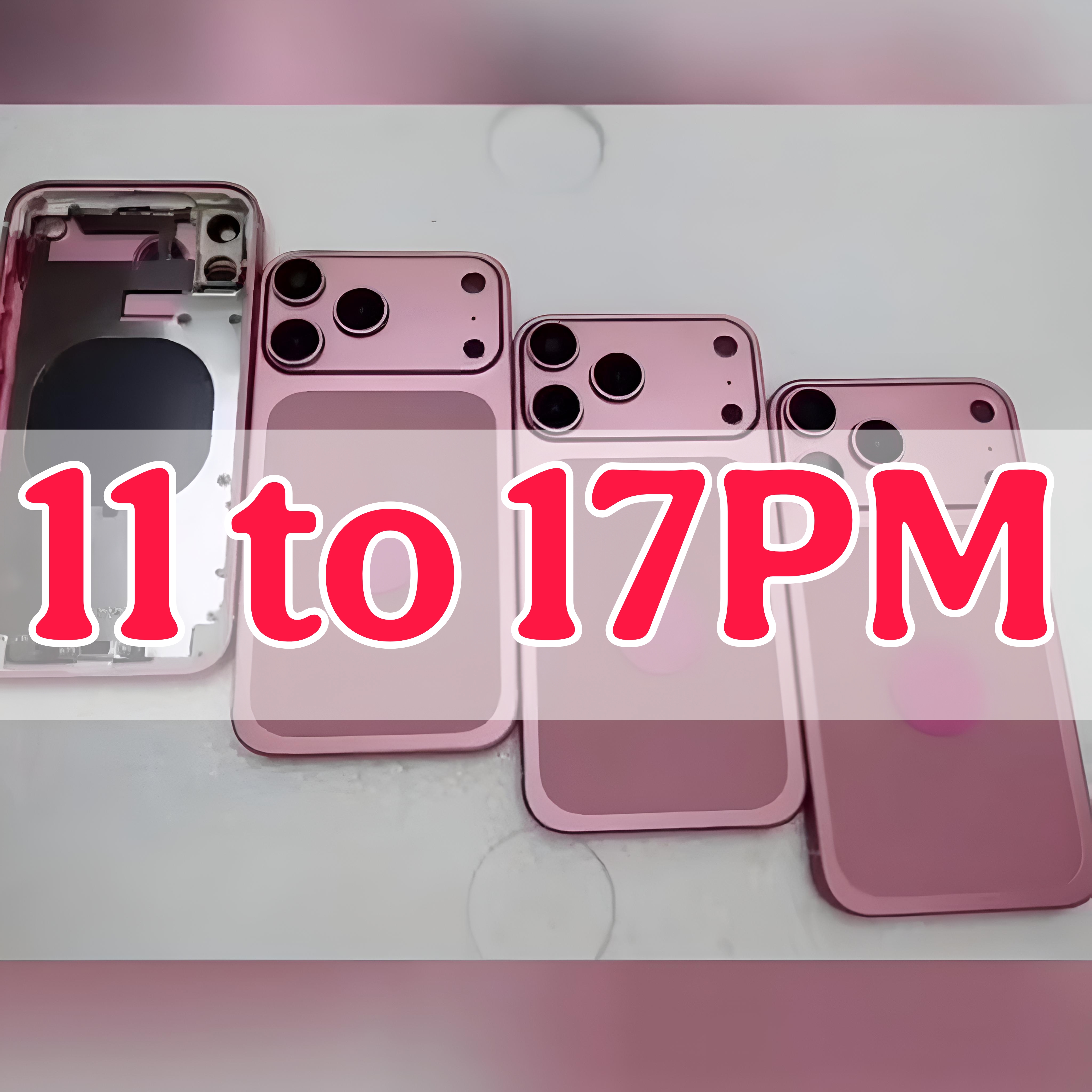 عظم مكياج من ايفون 11 الى 17 برو وردي