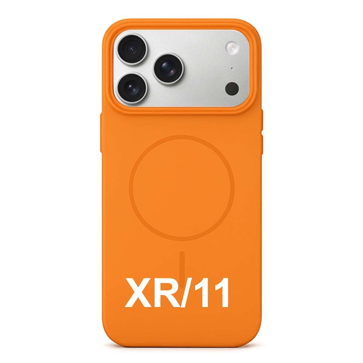كفر تحويل سليكون ماك سيف XR  و11  الى 17Pro- برتقالي