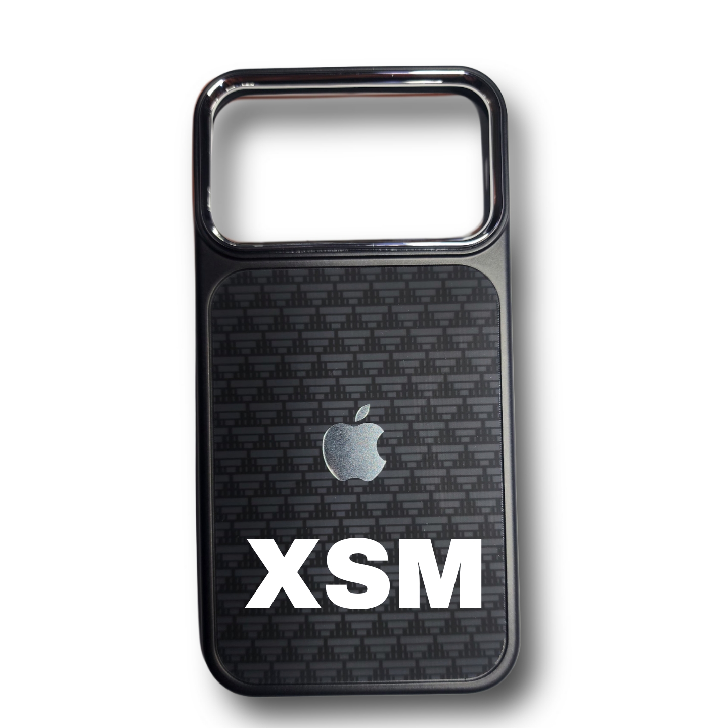 سليكون كفر مزخرف تحويل عظم مكياج XSMAX الى 17Pro Max- أسود