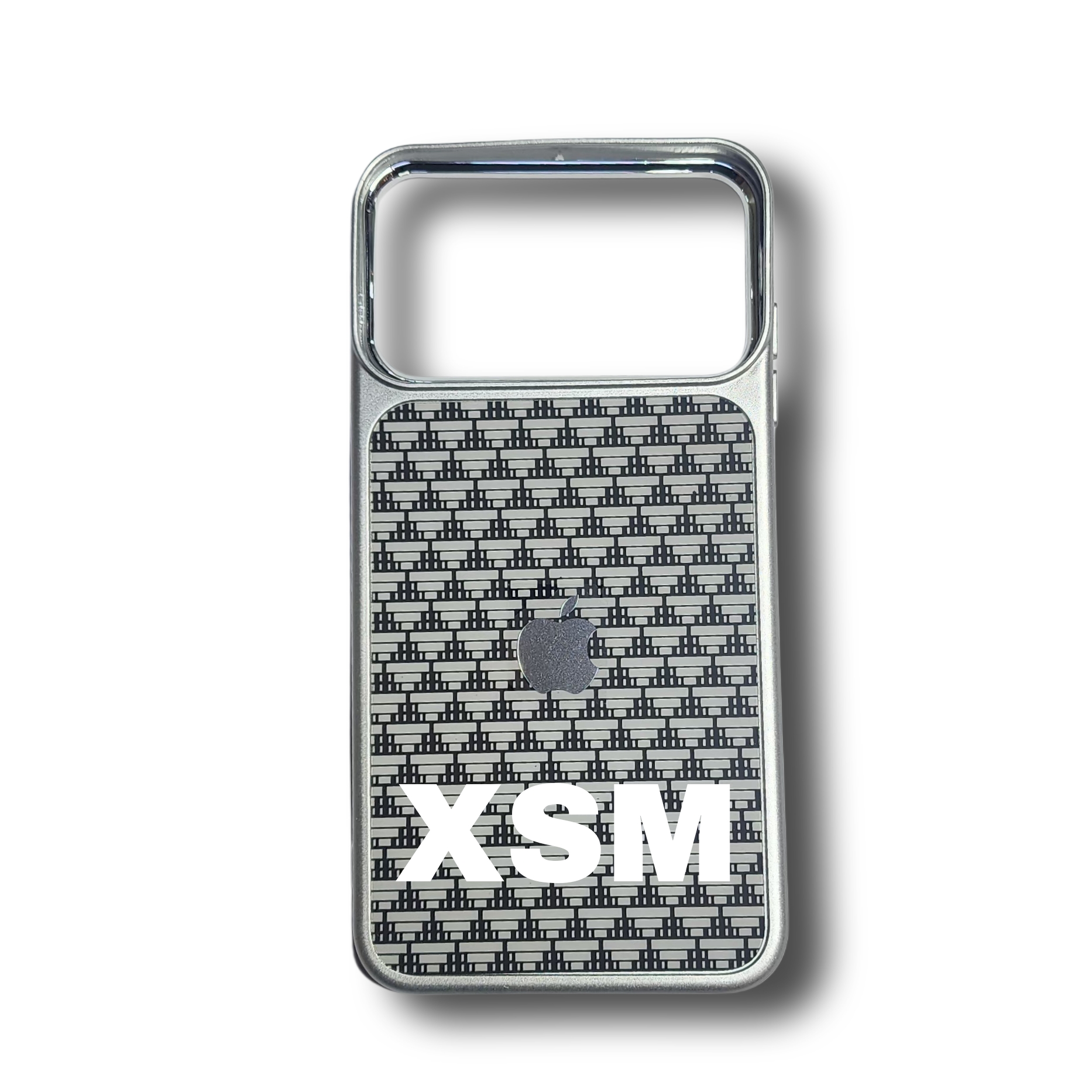 سليكون كفر مزخرف تحويل عظم مكياج XSMAX الى 17Pro Max- سلفر