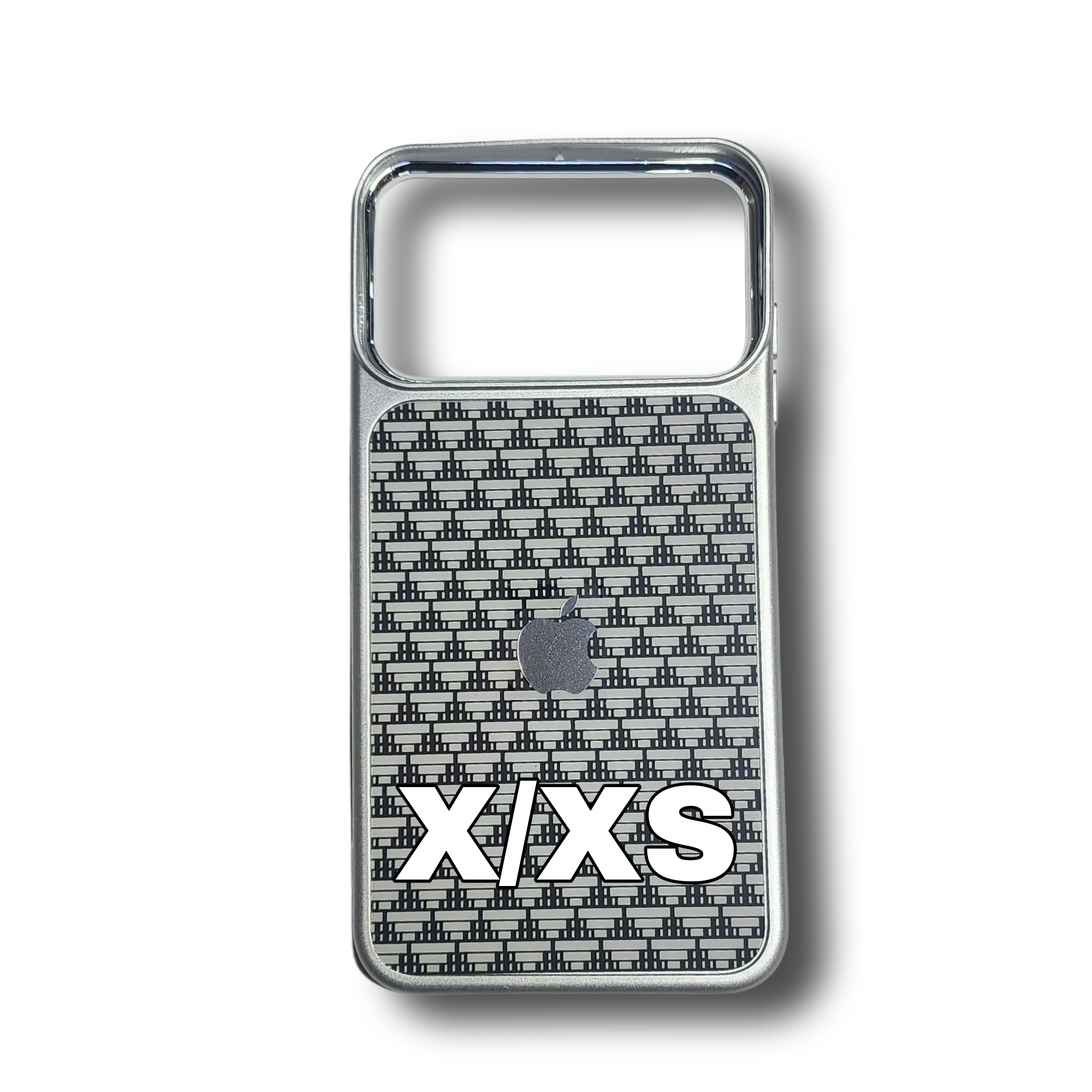 سليكون كفر مزخرف تحويل عظم مكياج X/XS الى 17Pro- سلفر