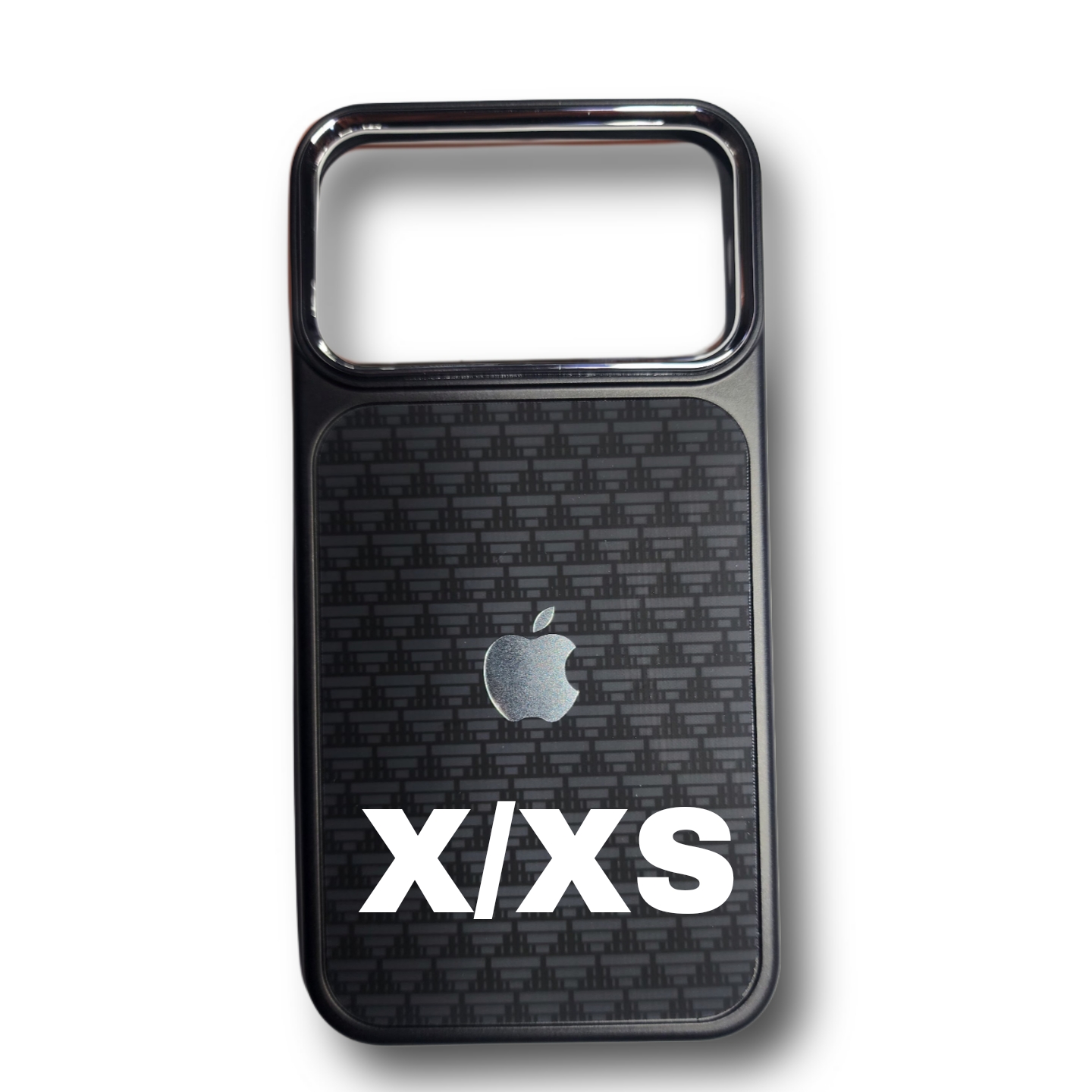 سليكون كفر مزخرف تحويل عظم مكياج X/XS الى 17Pro- أسود