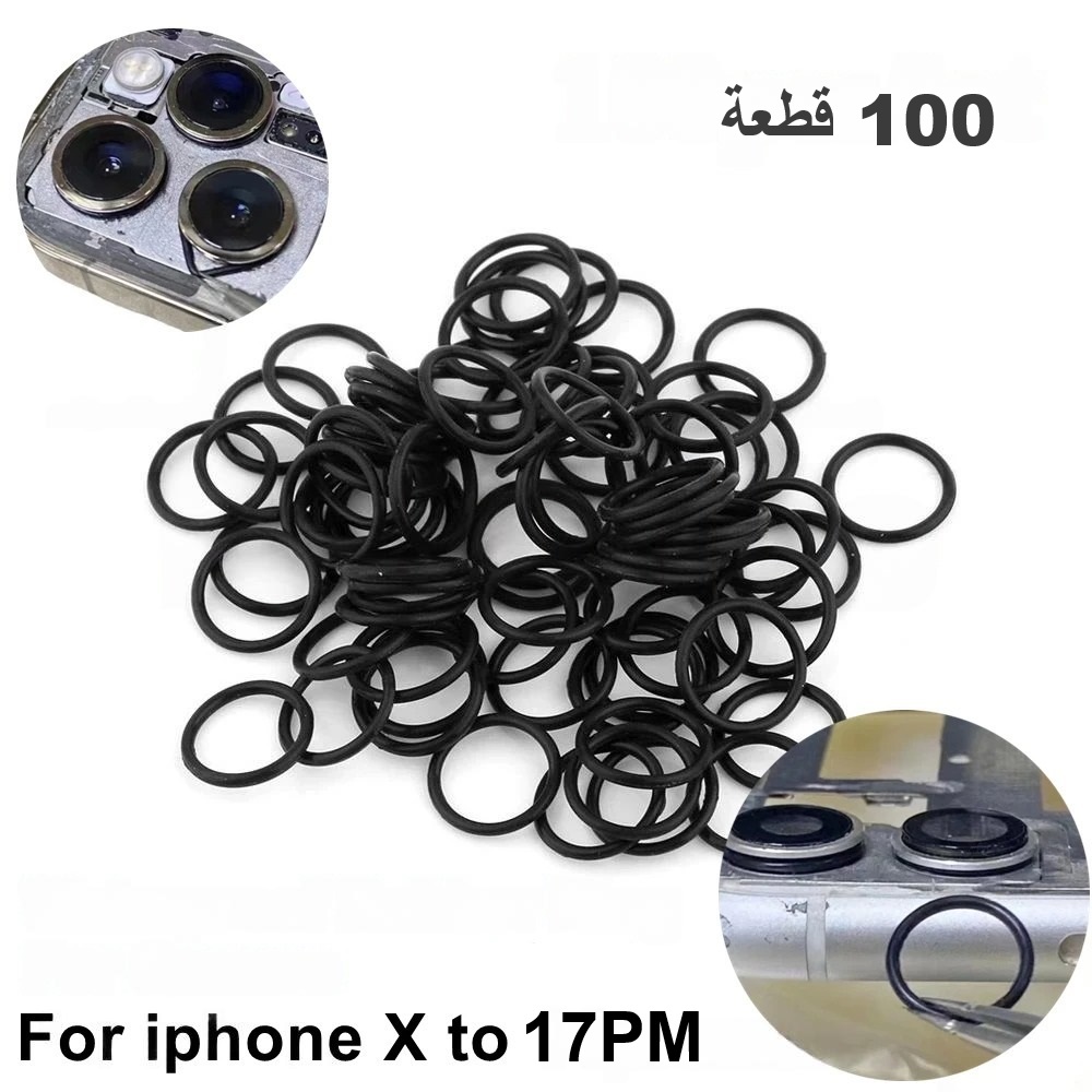 Waterproof Rubber Ring Back Cover Rear 100 pcs Camera Repair Rubber Ring for iPhone X to17pm