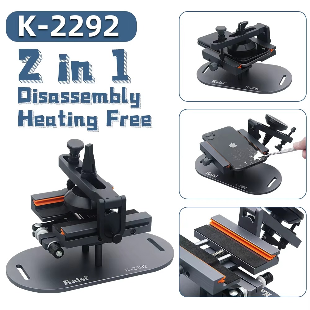 Kaisi K-2292 2 in 1 Mobile Phone Free Heating LCD Screen Splitter Quick Removal Separation Fixture Repair Glass Cover Clamping