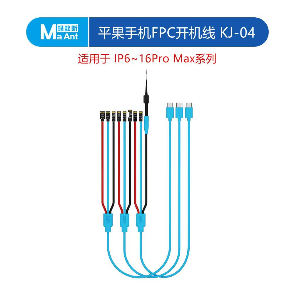 MaAnt KJ 04 Boot Cable Power on Extender for Android iPhone 6 - 16 Pro Max iPhone DC Power Boot Cable Repair Tools